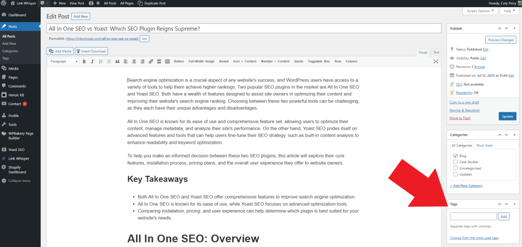 Do Wordpress Tags Help Seo